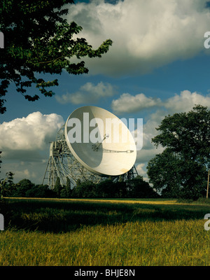 Le télescope de Jodrell Bank, Cheshire, 1988. Artiste : Inconnu Banque D'Images