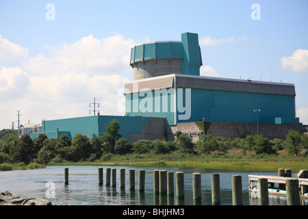 Shoreham Nuclear Power Plant, déclassé après les manifestations à la hauteur de la No Nukes mouvement, Long Island, New York Banque D'Images