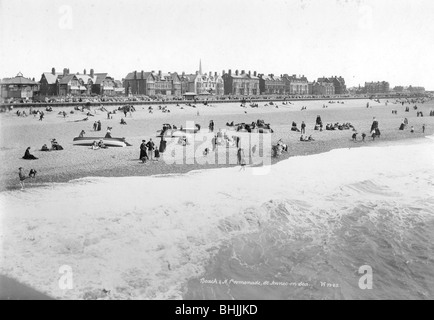 La plage à St Anne's-sur-Mer, Lancashire, 1890-1910. Artiste : Inconnu Banque D'Images