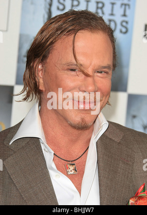 MICKEY ROURKE EST INDÉPENDANTE DU FILM SPIRIT AWARDS 2009 ARRIVANTS SANTA MONICA LOS ANGELES CA USA 21 Février 2009 Banque D'Images