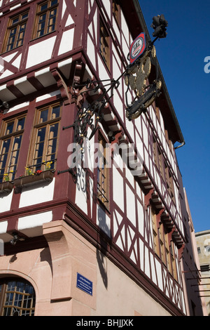 Détail architectural dans Romerplatz. Frankfurt am Main, Allemagne Banque D'Images