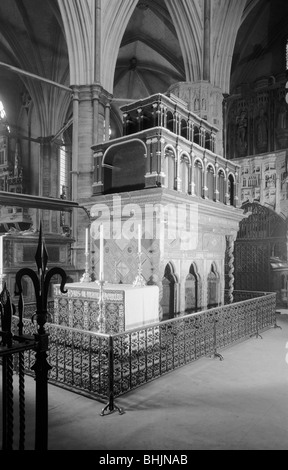 Culte d'Édouard le Confesseur, l'abbaye de Westminster, Londres, 1945-1980. Artiste : Eric de Maré Banque D'Images