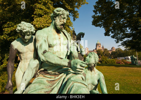 Pour le Kaiser Wilhelm Memorial I., Johannes-Brahms-Platz, Sievekingplatz, Hambourg, Allemagne Banque D'Images