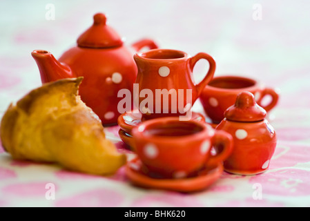 Toy tea set à pâtisserie Banque D'Images