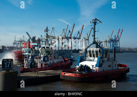 Oevelgoenne, Hamburger Hafen, Hamburg, Deutschland | Musées harbour Oevelgoenne, port, Hambourg, Allemagne Banque D'Images