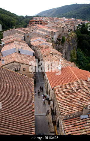 Castelfollit de la Roca, Catalogne, Espagne Banque D'Images