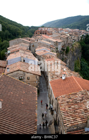 Castelfollit de la Roca, Catalogne, Espagne Banque D'Images