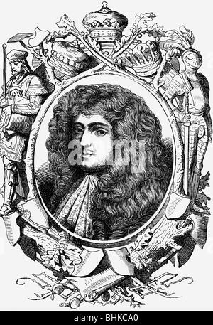 Somerset, Henry, 1 duc de Beaufort, 1629 - 21.1.1700, politicien anglais, portrait, gravure en bois, XIXe siècle, Banque D'Images