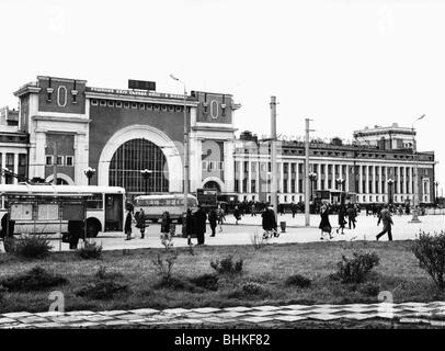 Géographie / voyages, Russie, Novosibirsk, gare, vue extérieure, années 1970, Banque D'Images