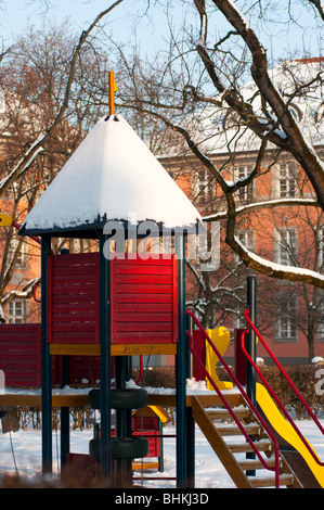 Aire de jeux pour enfants, Munich, Allemagne Banque D'Images