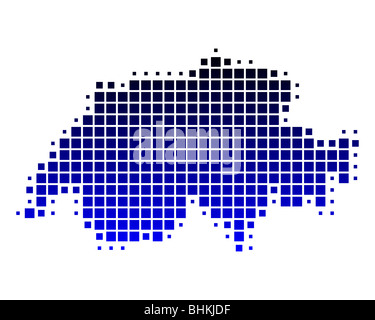Carte de Suisse Banque D'Images