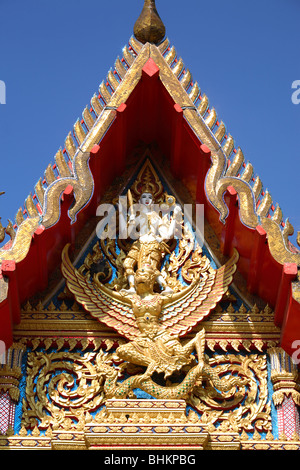 Détail de temple Wat Chalong, Phuket, Thailand Banque D'Images