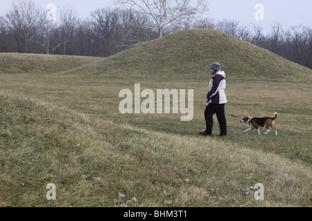 Hopewell Culture National Historical Park Indian Mounds earthworks Chillicothe Ohio Banque D'Images