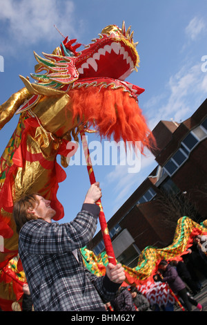 Les célébrations du Nouvel An chinois à Kilmarnock Écosse Banque D'Images