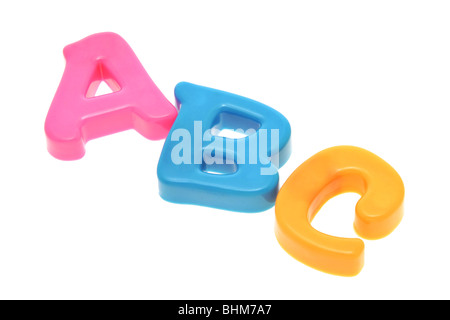 ABC Color alphabets sur fond blanc Banque D'Images