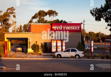 Red Rooster restaurant fast food Banque D'Images