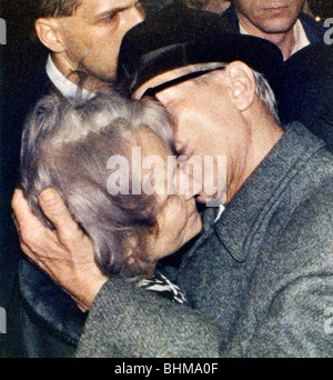 Erich Honecker étant arrêté le 29.01.1990, Berlin, GDR Banque D'Images