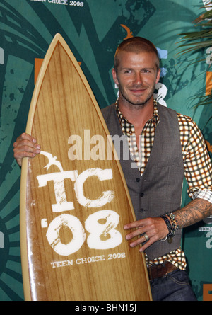 DAVID BECKHAM TEEN CHOICE 2008 PRESSE BURBANK LOS ANGELES CA USA 03 Août 2008 Banque D'Images