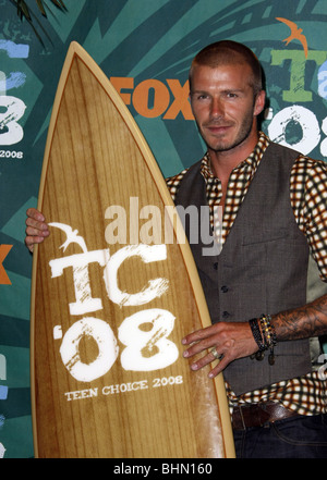 DAVID BECKHAM TEEN CHOICE 2008 PRESSE BURBANK LOS ANGELES CA USA 03 Août 2008 Banque D'Images