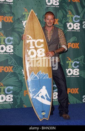 DAVID BECKHAM TEEN CHOICE 2008 PRESSE BURBANK LOS ANGELES CA USA 03 Août 2008 Banque D'Images