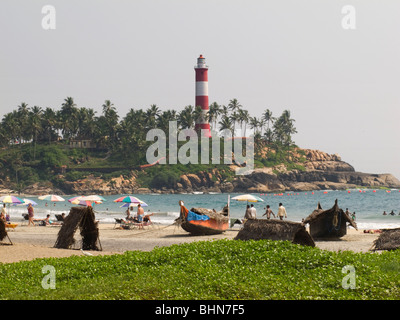 L'Inde, le Kerala, Kovalam, Lighthouse (Adam Beach) Banque D'Images