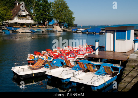 Géographie / billet, l'Autriche, le Vorarlberg, le lac de Constance, Bregenz, restaurant au bord du lac, à Additional-Rights Clearance-Info-Not-Available Banque D'Images