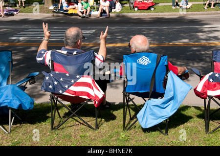 Petite ville USA Independence Day Parade. Banque D'Images