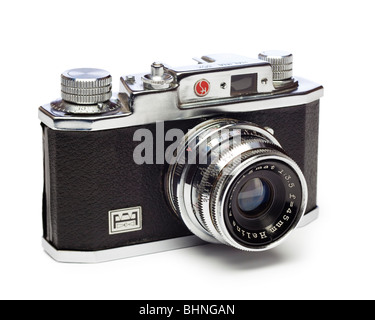 Old vintage camera - Halina 35x optique appareil photo Banque D'Images