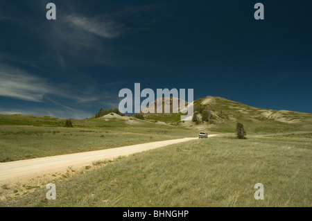 La route jusqu'au sommet du pic de Brian Head, Utah Banque D'Images