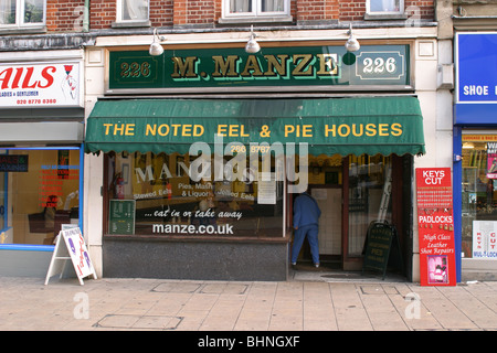 Manze's anguille et Pie house Sutton Surrey UK Banque D'Images