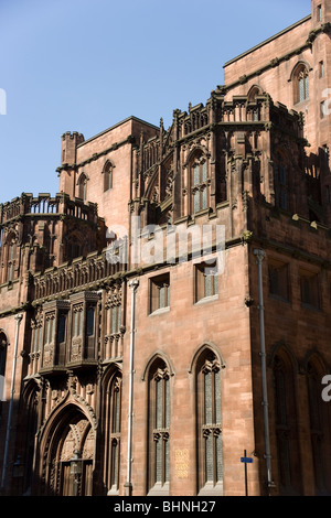 Sur la bibliothèque John Rylands de Manchester Deansgate Banque D'Images