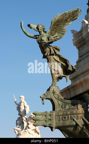 Rome - détail d'une statue de Vittorio Emanuel monument Banque D'Images