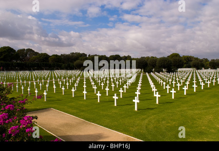 Cimetière militaire américain d'Tunis Tunisie Afrique où les héros de la DEUXIÈME GUERRE MONDIALE reste Banque D'Images