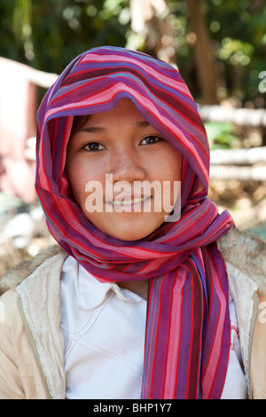 L'un des nombreux visages des enfants du Cambodge Banque D'Images