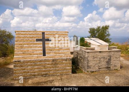 Cimetière chrétien à Byblos Liban Moyen Orient Banque D'Images