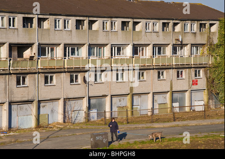 "L'abandon des banques de Billy Immobilier conseil appartements maintenant connue sous le nom de projet de régénération Penarth Heights, Penarth, dans le sud du Pays de Galles, Royaume-Uni Banque D'Images