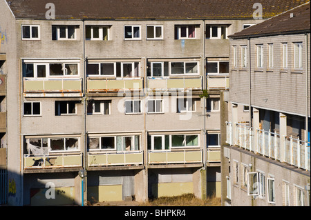 "L'abandon des banques de Billy Immobilier conseil appartements maintenant connue sous le nom de projet de régénération Penarth Heights, Penarth, dans le sud du Pays de Galles, Royaume-Uni Banque D'Images