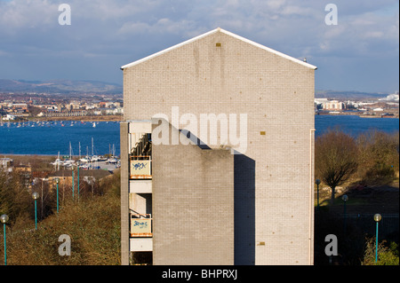 "L'abandon des banques de Billy Immobilier conseil appartements maintenant connue sous le nom de projet de régénération Penarth Heights, Penarth, dans le sud du Pays de Galles, Royaume-Uni Banque D'Images