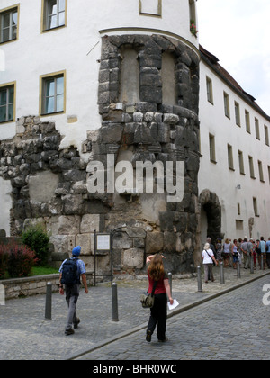 Roman Porta Praetoria, vieille ville de Ratisbonne, UNESCO World Heritage, Bavière, Allemagne Banque D'Images