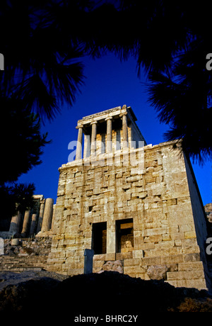 Temple d'Athéna Nike, Athéna Niké, déesse de la guerre, déesse de la sagesse, de l'Acropole, la ville d'Athènes, Athènes, Attique, Grèce Banque D'Images