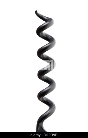 L'ouvreur de vin noir isolé sur fond blanc Banque D'Images