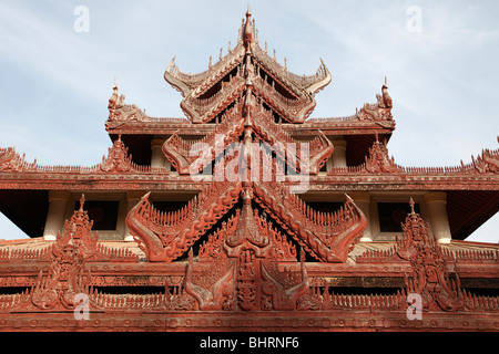 Le Myanmar, Birmanie, Amarapura, Musée du Monastère Bagaya Kyaung, Banque D'Images