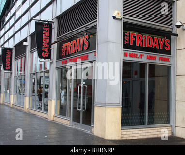 Un T.G.I. Le restaurant du vendredi à Nottingham, Angleterre, Royaume-Uni Banque D'Images