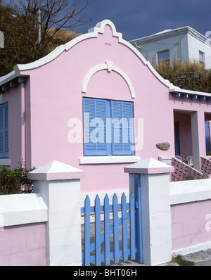 Chambre pastel traditionnel, St.George's Town, St.George's Parish, Bermudes Banque D'Images