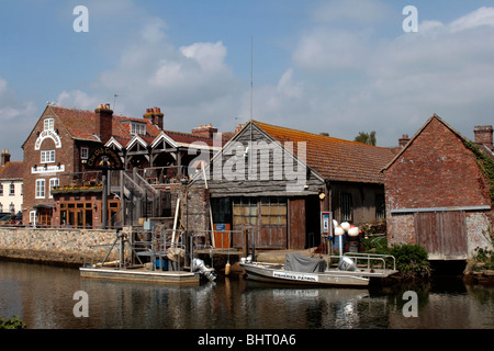 La rivière Frome, Quai Wareham, Dorset, Angleterre Banque D'Images