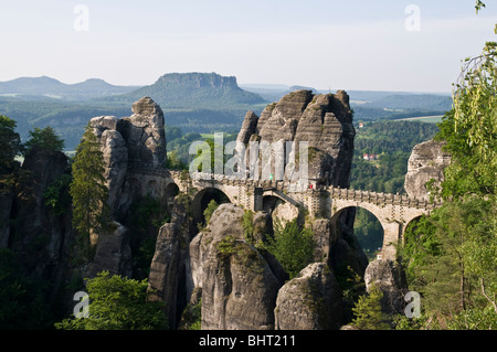 Die Bastei, Saechsische Schweiz, Elbsandsteingebirge, Sachsen, Allemagne Allemagne | Bastei, la Suisse Saxonne, Saxe, Allemagne Banque D'Images