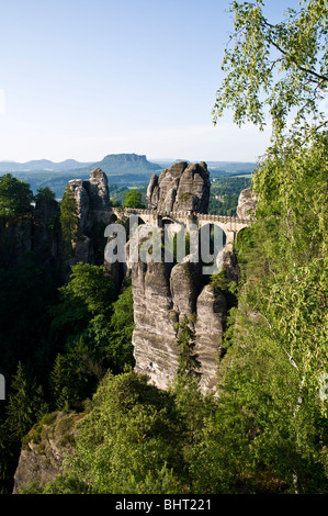 Die Bastei, Saechsische Schweiz, Elbsandsteingebirge, Sachsen, Allemagne Allemagne | Bastei, la Suisse Saxonne, Saxe, Allemagne Banque D'Images