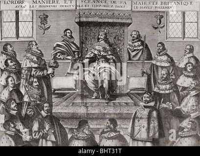 Charles I de la Chambre des Lords, 1648. Charles I de 1600 à 1649. Roi d'Angleterre, d'Écosse et l'Irlande. Banque D'Images