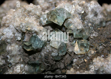 Minéraux Fluorine Weardale géologique, Durham, UK Banque D'Images