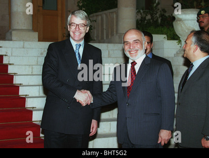 JOHN MAJOR ET PREMIER MINISTRE DU ROI HUSSEIN ET LE ROI 23 Mars 1995 Banque D'Images